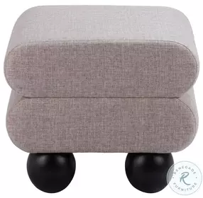 Davao Gray Performance Fabric Ottoman