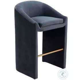 Emas Midnight Gray Bar Stool