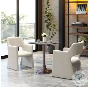 Minet Linen White Dining Chair