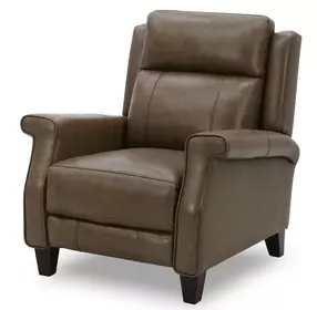 Raleigh York Chestnut Leather Pushback Recliner