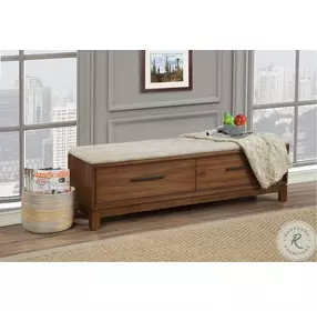 Nova Beige 2 Drawer Bench