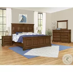 Heritage Amish Cherry King Mansion Bed