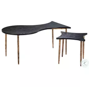 Norden Black And Bronze Coffee Table Set