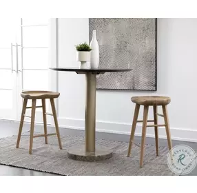 Dominic Light Oak Counter Height Stool