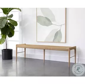 Moira Natural And Light Wash Bench