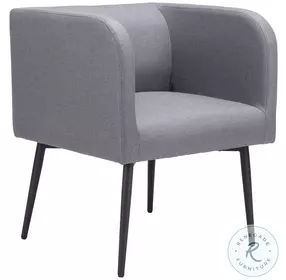 Horbat Gray Performance Fabric Dining Chair