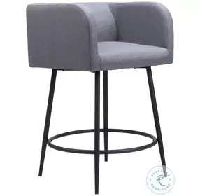 Horbat Gray Performance Fabric Counter Height Stool Set Of 2