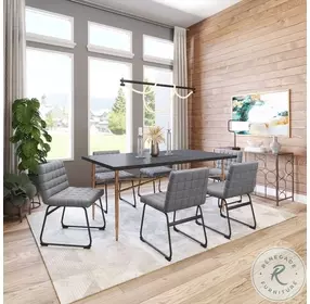 Pago Gray Performance Fabric Dining Chair Set Of 2