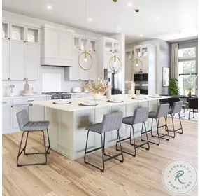 Pago Gray Performance Fabric Counter Height Stool Set Of 2