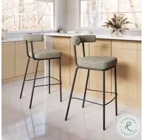 Kede Green Tweed Bar Stool