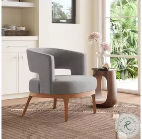 Penryn Slate Gray Performance Fabric Accent Chair