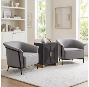 Trazo Black and Brown Rectangular Side Table