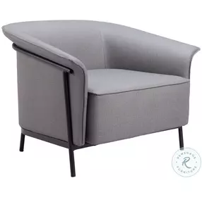 Burry Slate Gray Performance Fabric Accent Chair