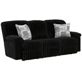 Comet Black 85" Lay Flat Reclining Sofa