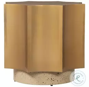 Osam Gold And Beige Side Table