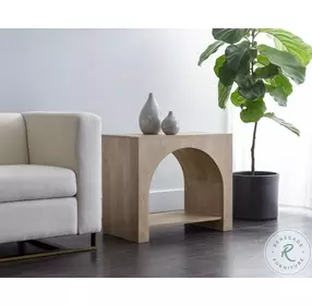 Salma Light Wash End Table