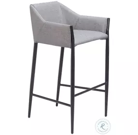 Andover Slate Gray Performance Fabric Bar Stool