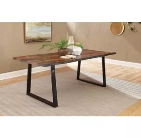 Ditman Grey Sheesham and Black Dining Table