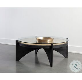 Adora Clear And Black Coffee Table