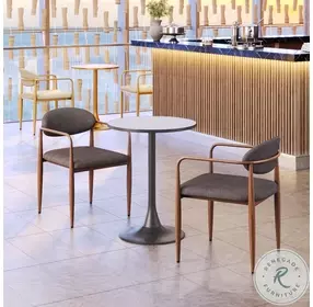 Zens Truffle Gray Dining Chair Set Of 2
