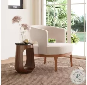 Okno Walnut Side Table