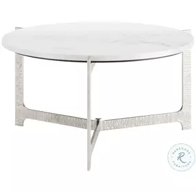 Barmas White And Silver Occasional Table Set