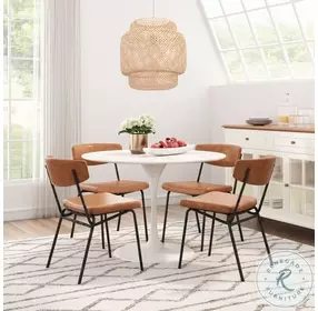 Charon Vintage Brown Dining Chair Set Of 2