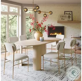 Sydhavnen Cream And Gold Dining Chair