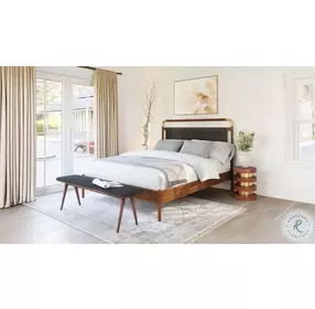 Kazwali Black And Walnut Bench