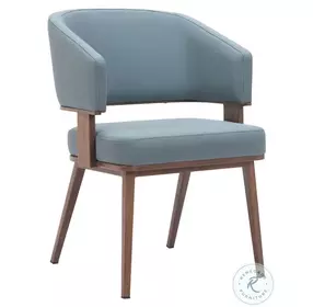 Poise Azure Gray And Walnut Dining Chair Set Of 2