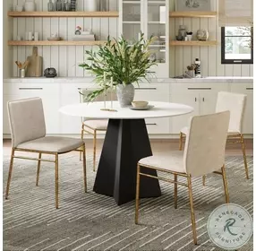 Izar White Dining Table