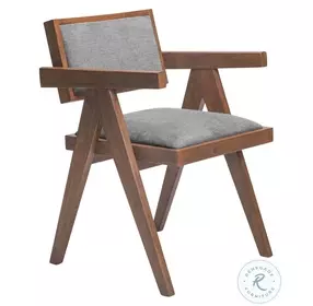 Delhi Gray And Walnut Dining Chair Set Of 2