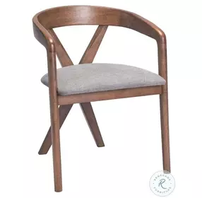 Cairo Dove Gray And Walnut Dining Chair