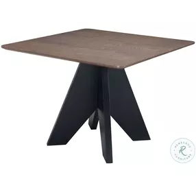 Lisse Espresso And Black Square Dining Table