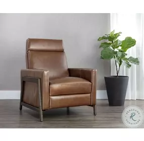 Brandon Shalimar Tobacco Leather Recliner