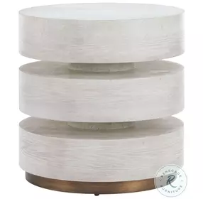 Laha Oak White Side Table