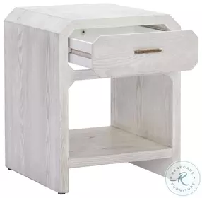 Yume Oak White Side Table