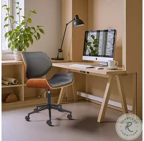 Flex Black And Brown Low Back Adjustable Office Chair