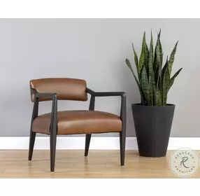 Keagan Shalimar Tobacco Leather Lounge Chair