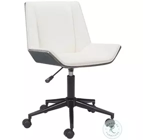 Maker White Adjustable Office Chair