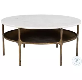 Bild White And Brass Coffee Table