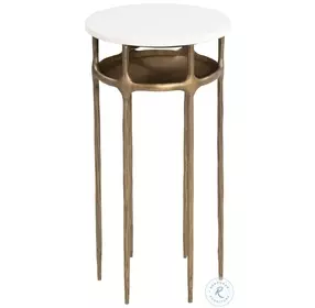 Bild White And Brass Side Table