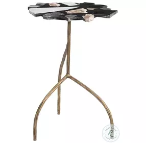 Baia Black And Gold Side Table