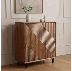 Jatil Walnut 2 Door Accent Cabinet
