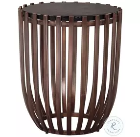 Kafig Bronze Side Table
