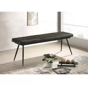 Partridge Espresso And Black Cushion Bench