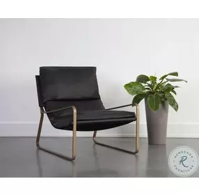 Zancor Charcoal Black Lounge Chair