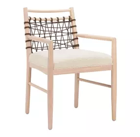 Wezly Ivory Upholstered Dining Chair Set of 2