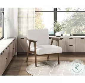 Aldo Brown And Beige Accent Chair