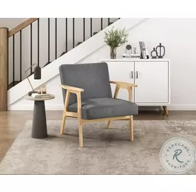 Aldo Natural And Dark Gray Accent Chair